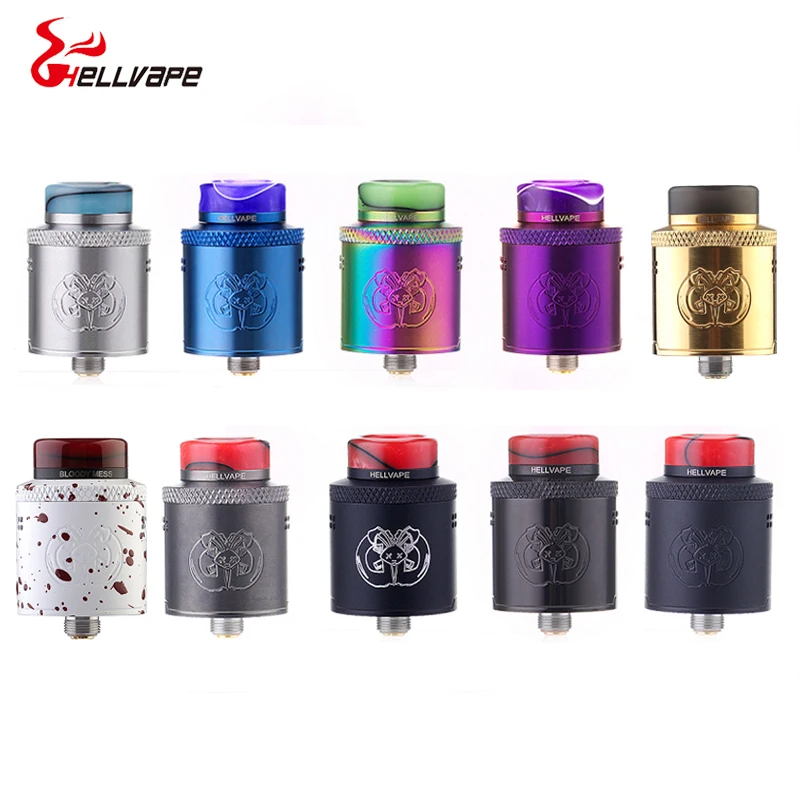 Оригинал Hellvape Drop Dead BF RDA 14 отверстия для воздушного потока с полимерным