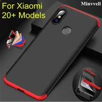 case for xiaomi max 3 2 mix 2 2s case 360 degree full protection matte hard pc 3 in 1 cover for redmi 9 8 7 a k20 k30 pro funda