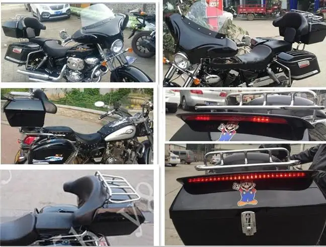 Новый Багажник багажника багажная спинка с стоп-сигналом для Kawasaki Vulcan Classic VN 400 VN500