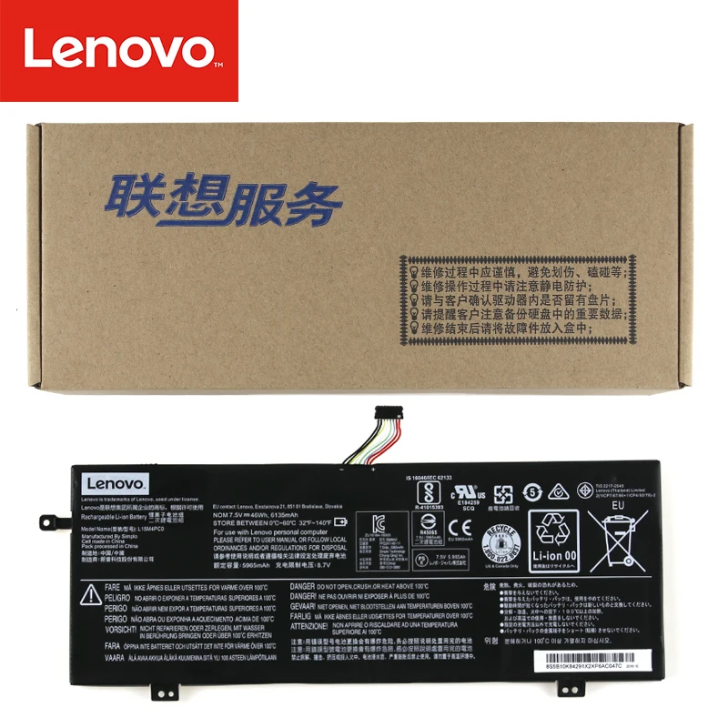 Оригинальный аккумулятор для ноутбука lenovo ideapad 710S 13ISK xiaoxin Air 13 L15M4PC0 L15S4PC0 L15L4PC0 7 5 V