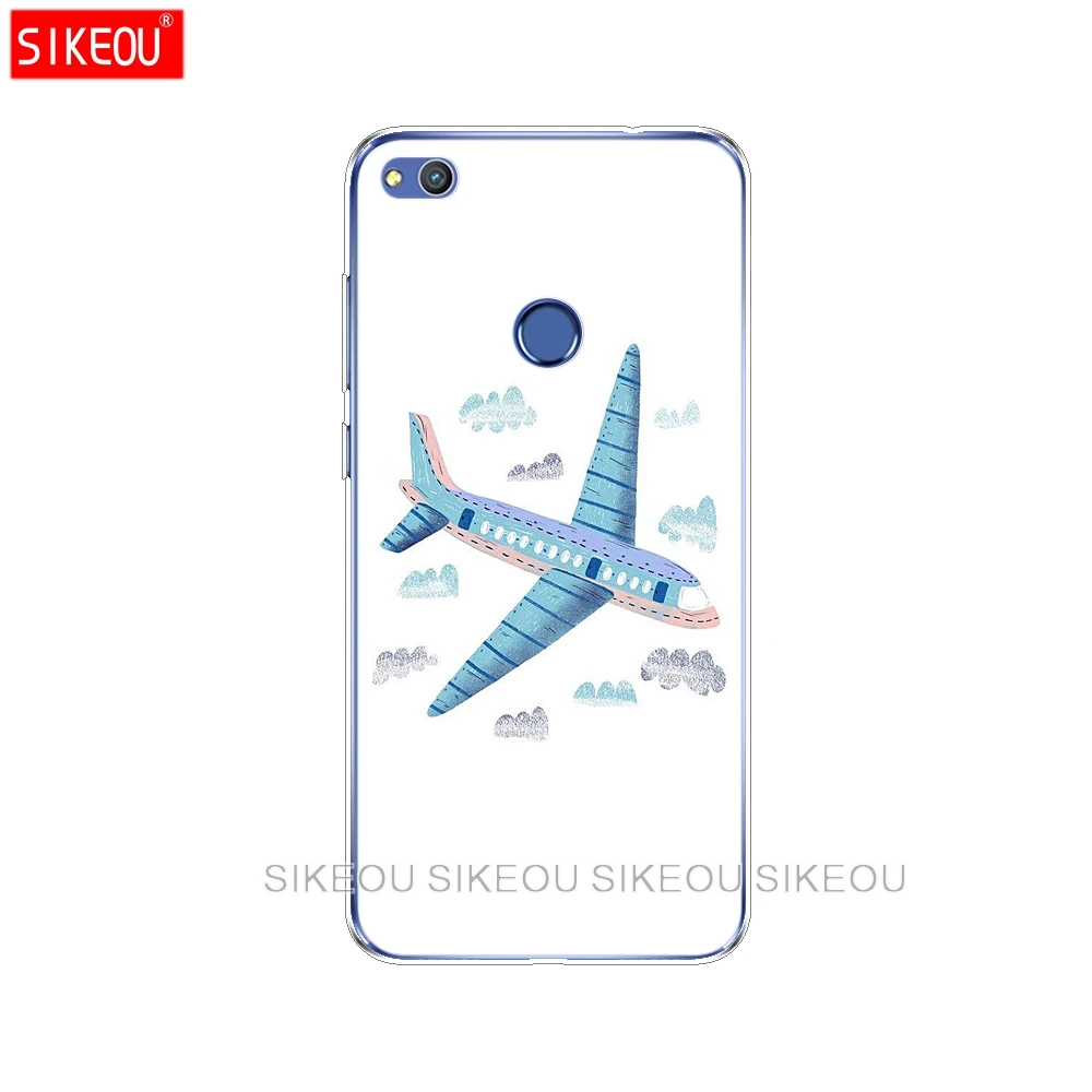Силиконовый чехол для телефона Huawei P20 P7 P8 P9 P10 Lite Plus Pro 2017 p smart 2018 Aircraft sky