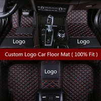 Flash mat Logo car floor mats for Hyundai solaris ix35 30 25 Elantra MISTRA GrandSantafe accent car styling Custom foot mat
