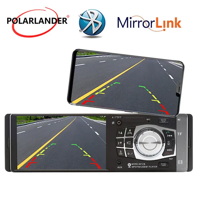Автомагнитола 1 Din 4 дюйма HD TFT экран FM радио USB MP4 MP5 Bluetooth Mirror Link только для Android