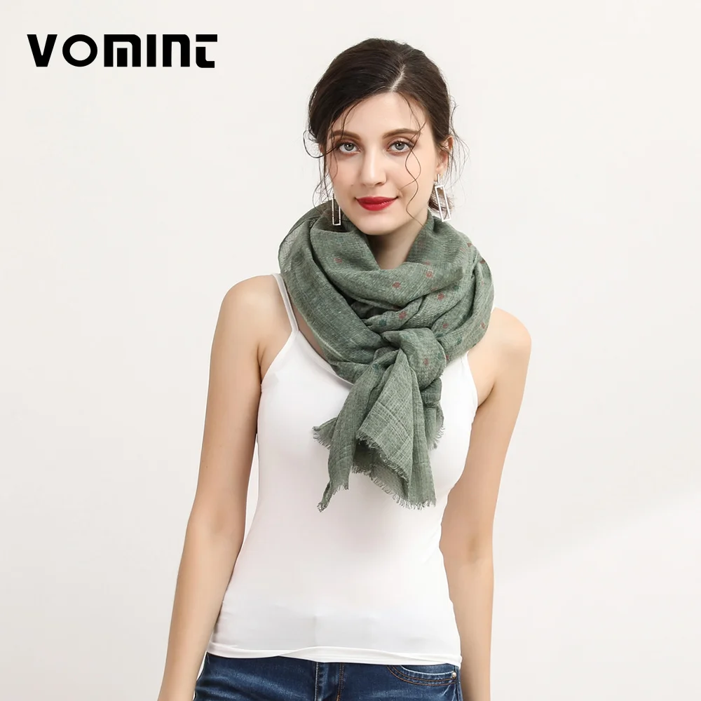 Vomint 190 см x 100 осень точка платки Новинка зимы шарф Для женщин пятна cottonhemp