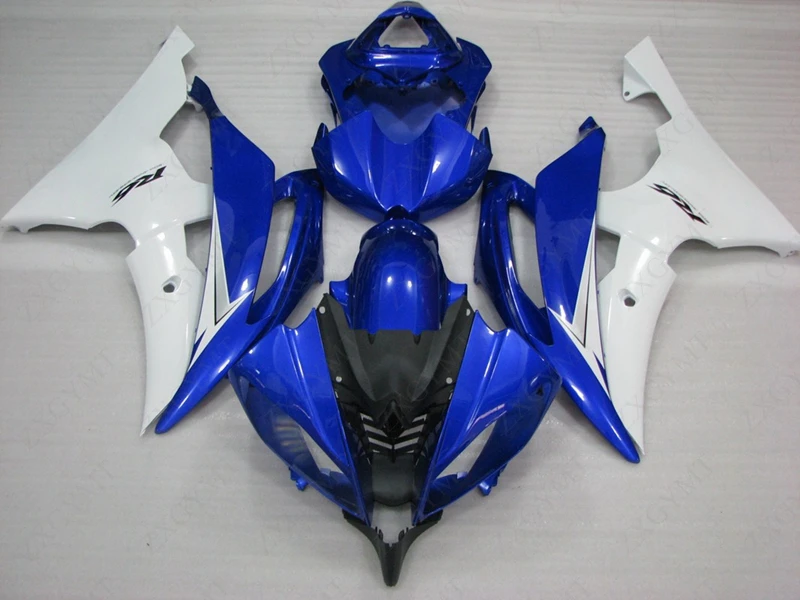 Мотоцикл обтекатель YZF600 R6 2008 2015 сине белые всего тела Наборы для Yamaha YZFR6 10 11
