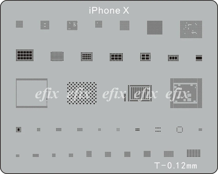 22 шт./лот микросхема BGA набор трафаретов для припоя шаблон iPhone XS Max XR X 8 7 6s 6 plus SE 5S