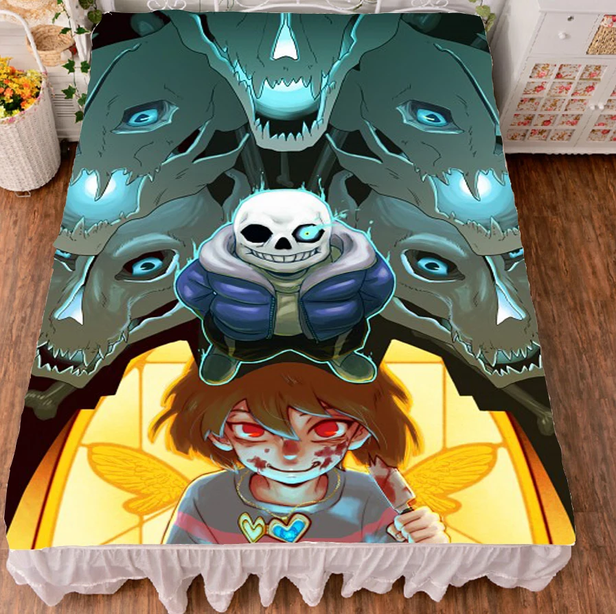 Японское аниме Undertale My Skeleton плоская мягкая простыня покрывало Прямая поставка