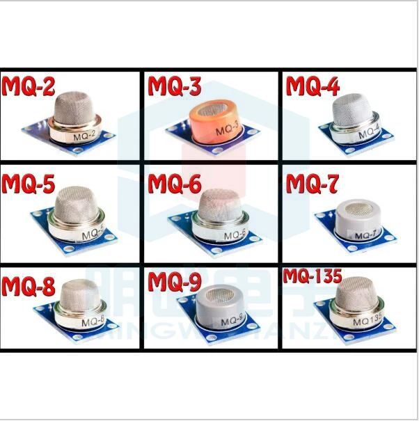 

MQ Series Kit MQ-2~MQ-135 9 Gas Sensor Modules MQ-3 MQ-5 MQ-7