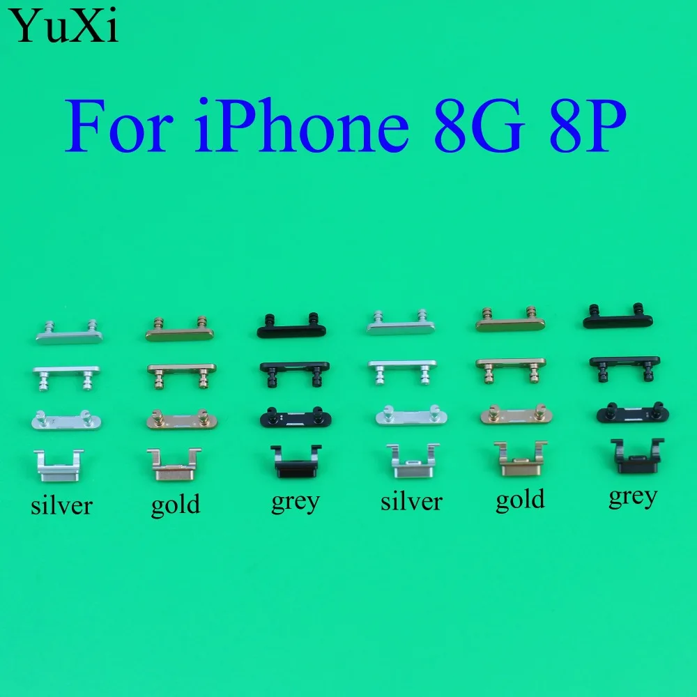 

YuXi High Quality Sim Card Tray For iPhone 8 8 Plus Sim Card Slot Holder Power Volume Mute Side Button Repair Parts