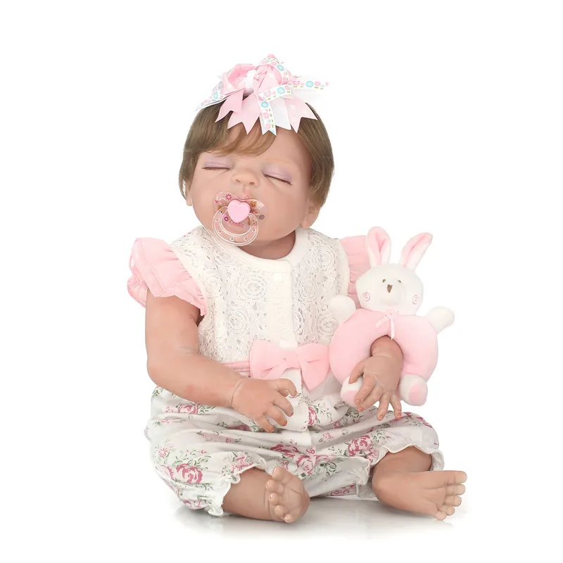 Реалистичная силиконовая кукла Реборн 22 дюйма 55 см|baby doll toy|doll toysreborn cm |