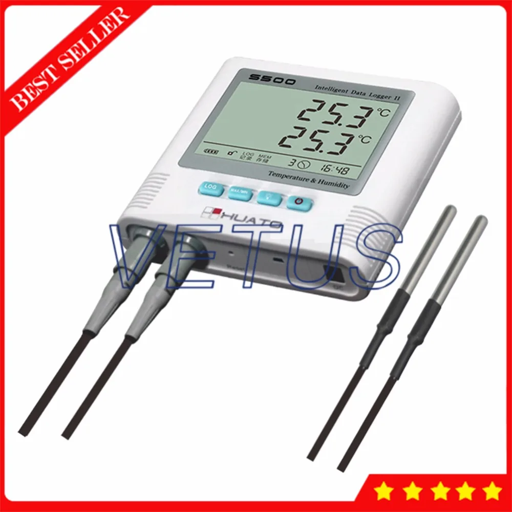 

S500-DT 2 Sensor Double Channel Digital datalogger Temperature Recorder with LCD display Monitor Temperature Data Logger