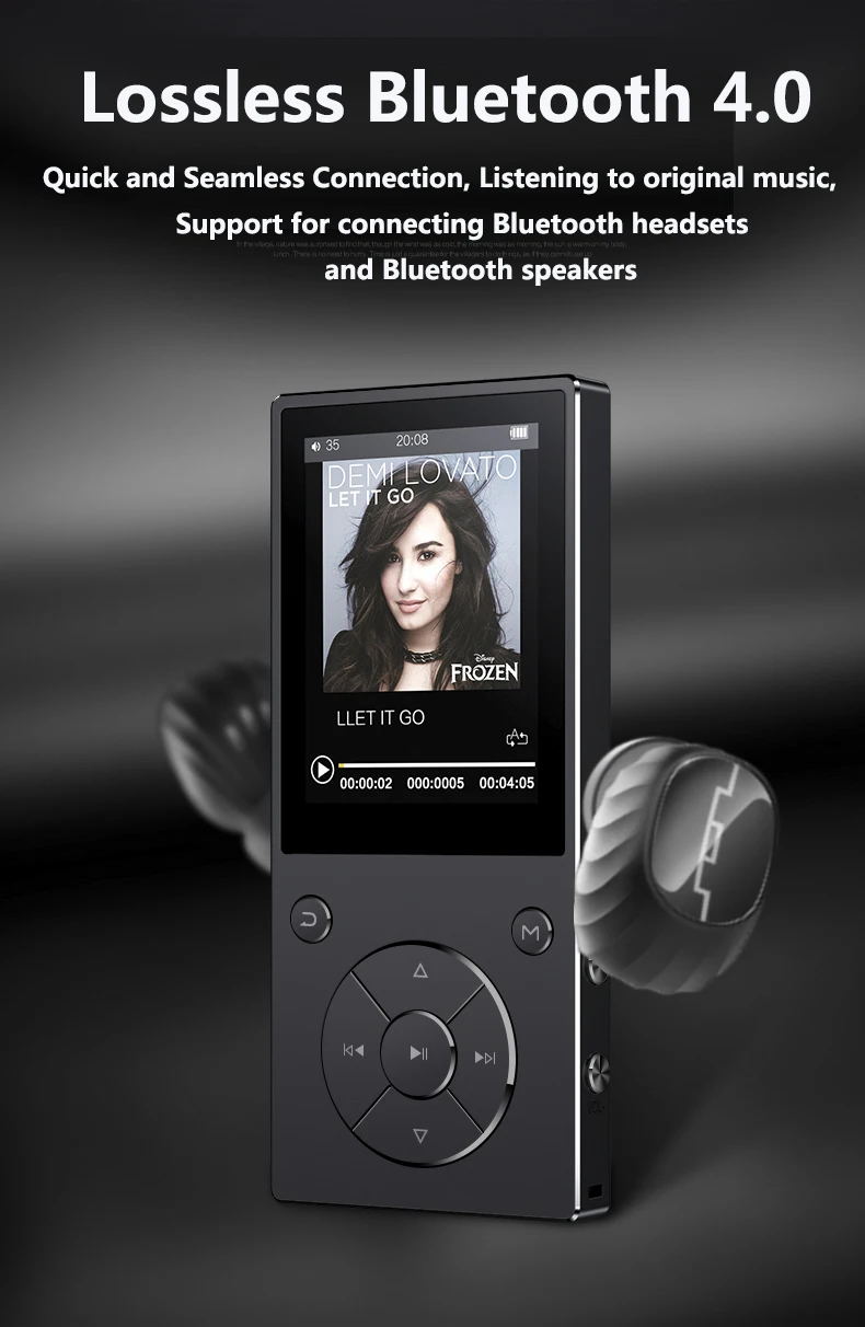 Mp3-плеер с Bluetooth динамиком сенсорная кнопка тонкий металлический hifi музыкальный плеер с fm-радио электронная книга hi fi walkman Поддержка usb, mini S