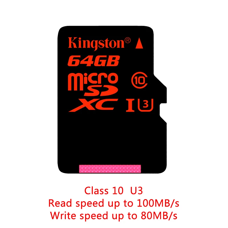 100MB U3 64GB Kingston 16 Гб Micro SD карта класс 10 sd-карта memoria 32 Гб мини SD карта 64 Гб TF карта UHS-I 128 Гб карта памяти для мобильного телефона - Емкость: 100MB U3 64GB