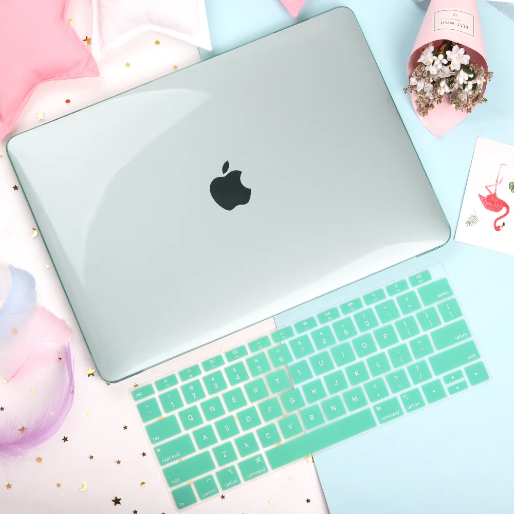 Прозрачный Футляр с кристаллами для ноутбука MacBook Чехол чехол Air Pro retina 11 12 13 3 15 4
