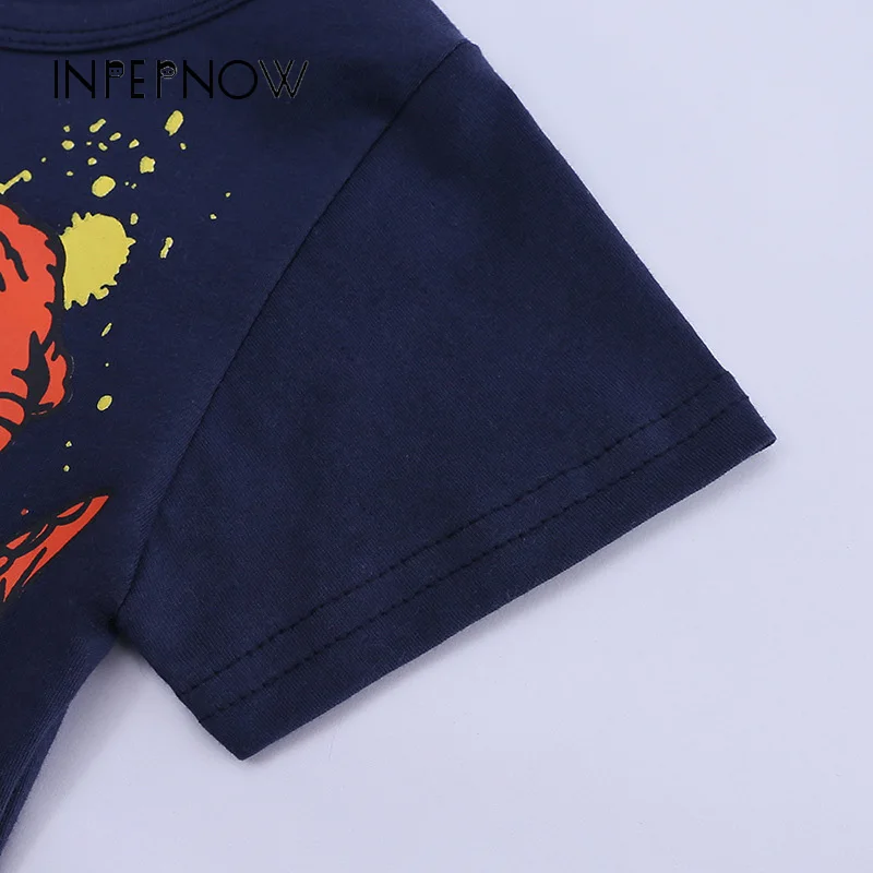 INPEPNOW Boys T Shirt Summer 2019 Dinosaur Children's T-shirt for Girls Toddler Kids Tshirt Clothing Cotton Tops Tees DX-CZX255 |