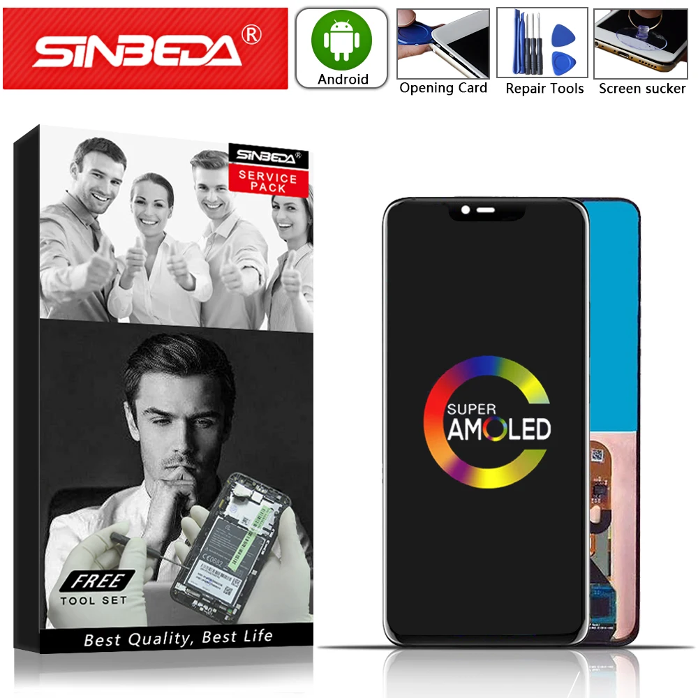 С отпечатком пальца 6 39 &quotсупер AMOLED для HUAWEI Mate 20 Pro ЖК дисплей сенсорный экран HUAWE