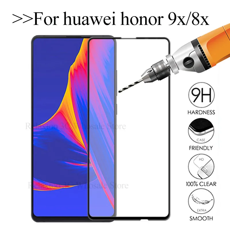 Защитное стекло для honor 8x 9x закаленное huawei защитная пленка|Защитные стёкла и