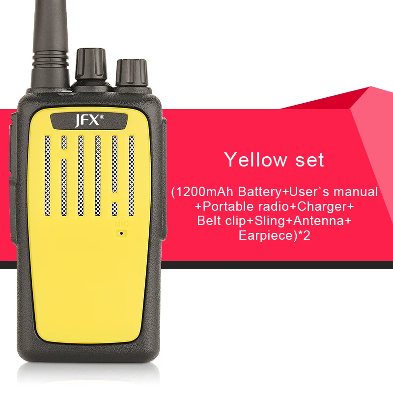 2 ШТ. JFX A18Plus Walkie Talkie 5 Вт 16 Канала Clear Двухстороннее Радио Полевой ресторан