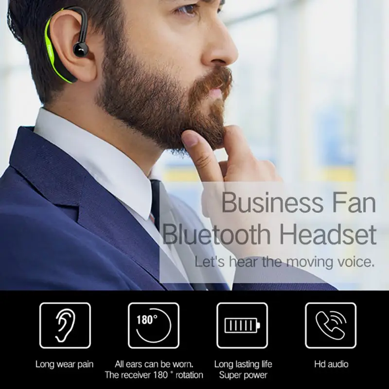 Оригинальные деловые IPX7 водонепроницаемые Bluetooth наушники с микрофоном голосовое