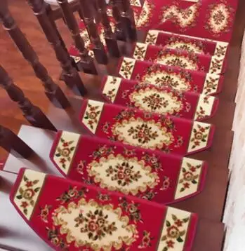 I set in 10pcs 10 шт. Нескользящие Коврики для лестниц европейские комплекты ковров для лестниц коврик для лестницы 65*24 см подходит для 24 см ширина коврика для лестниц - Цвет: I set in 10pcs