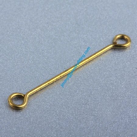 2013 Raw Brass  Jewelry Making findings double Eyes Pins ;two eyes Pins findings 0.8*30mm shipping free