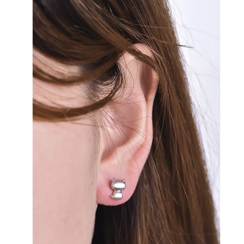 Женские серьги пусеты золотого цвета с простым дизайном в стиле хип хоп модные