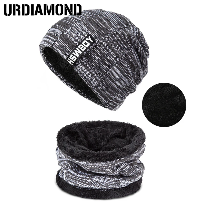 Бренд URDIAMOND Bone Мужская зимняя шапка вязаные шерстяные шапки мужские хип хоп Шапка