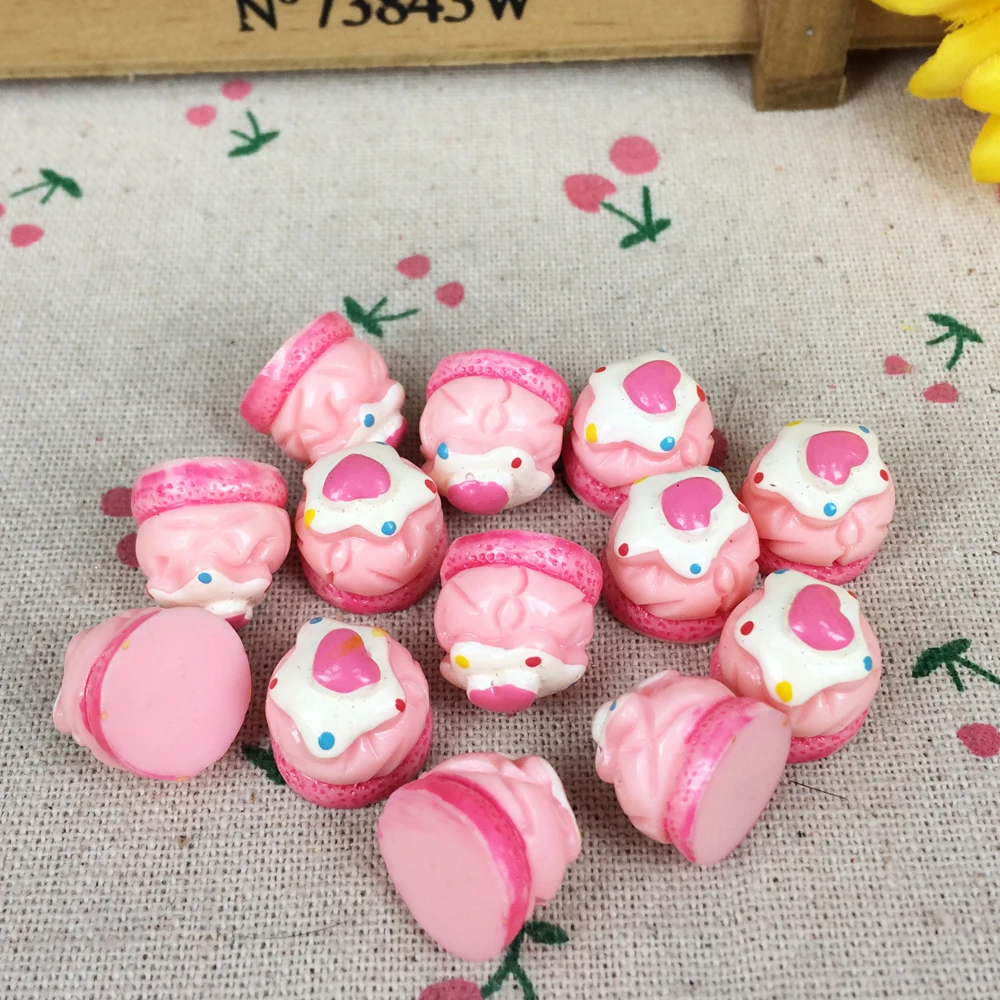 

10 Pieces Flat Back Resin Cabochon Kawaii Miniature Food Cake DIY Flatback Decorative Craft Scrapbooking Accessories:15*15mm