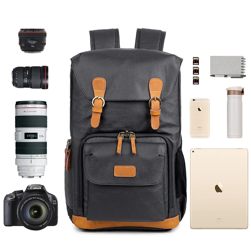 New Style Canvas Waterproof Camera Backpack Video Photography Bag Multi-functiona DSLR for Canon Nikon Sony bag case |