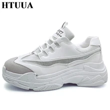 HTUUA/Размеры 35 43 женская обувь унисекс кроссовки на платформе