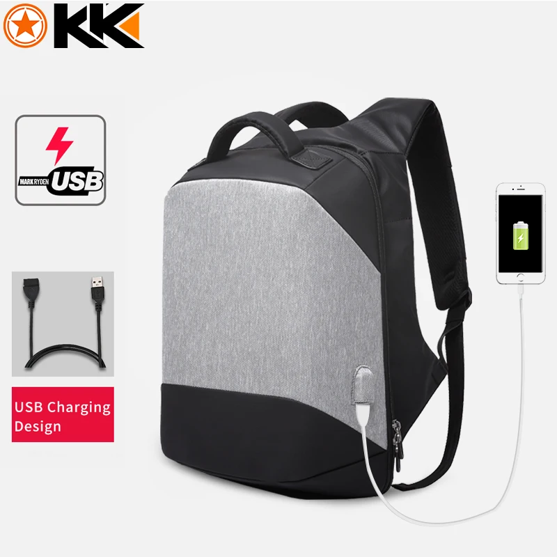 Рюкзак KAKA мужской/женский водонепроницаемый с защитой от кражи USB-зарядкой и