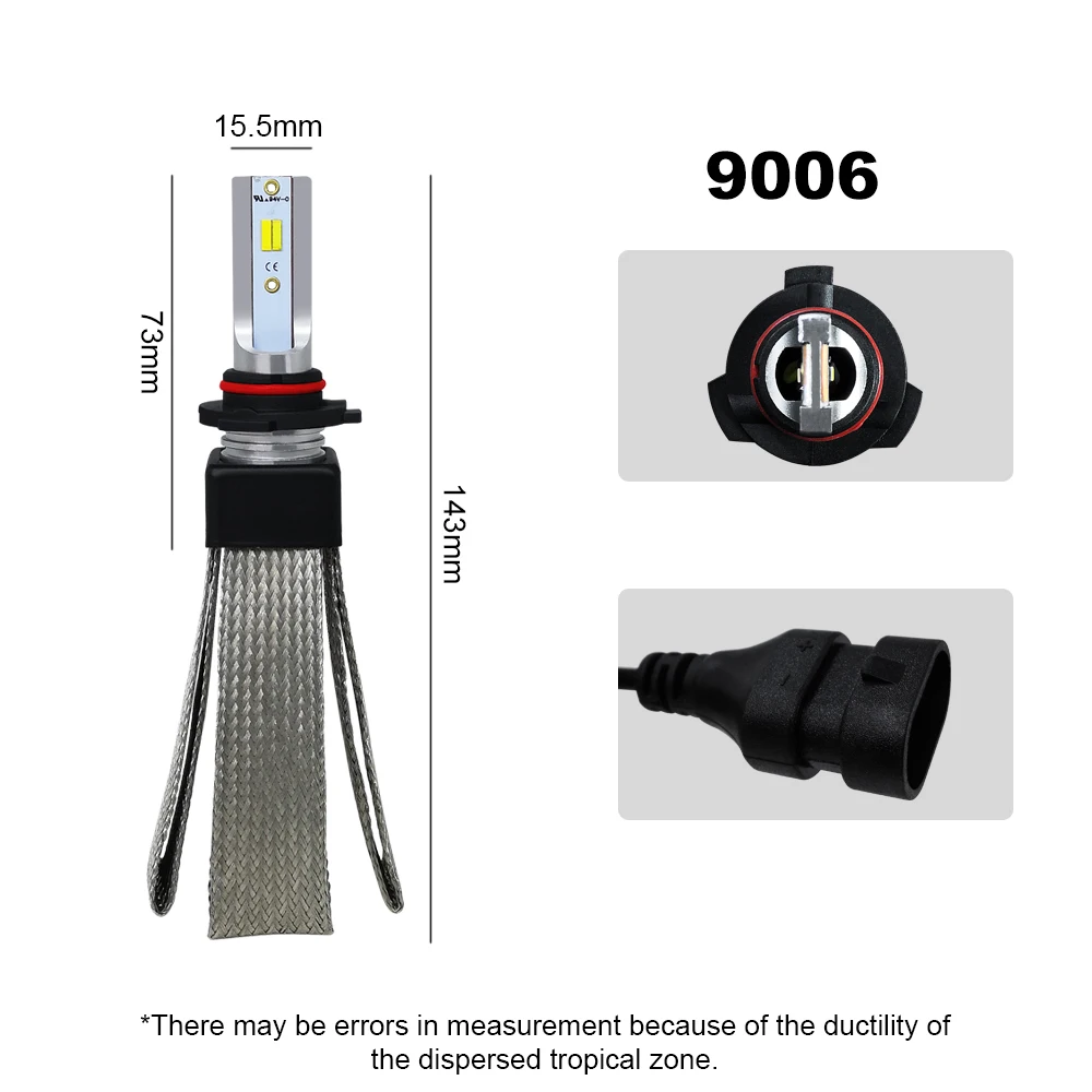 CROSSFOX 12V 60W 3000K 4300K 6000K Авто Лампа H7 светодиодный H4 H1 H11 9005 9006 9003 HB2 HB3 HB4 H3 светодиодный 9600LM автомобилей головной светильник Светильник лампы