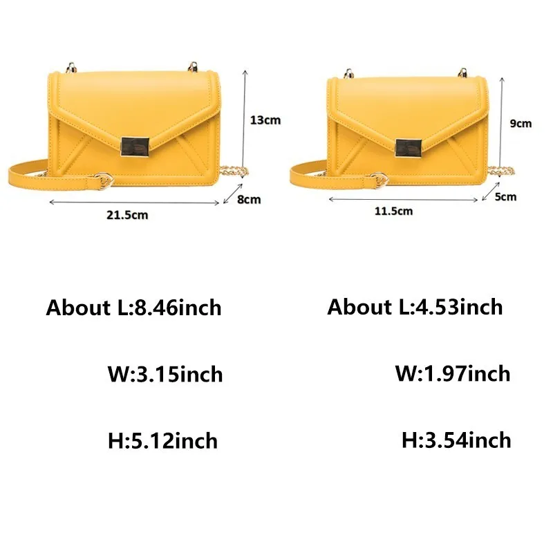 Женская сумка мессенджер с клапаном однотонный маленький клатч цепочкой женская