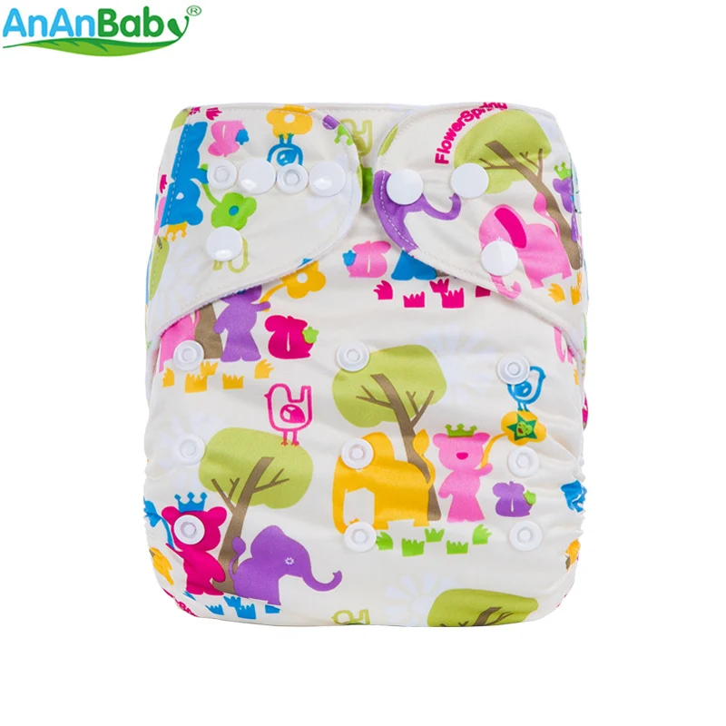 NEW 2017 One Size Fits All Washable Ananbaby Cloth Diaper With Insert | Мать и ребенок
