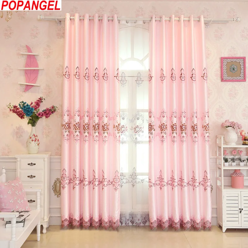 Popangel жаккардовые шторы с вышивкой в европейском стиле простые затемненные из