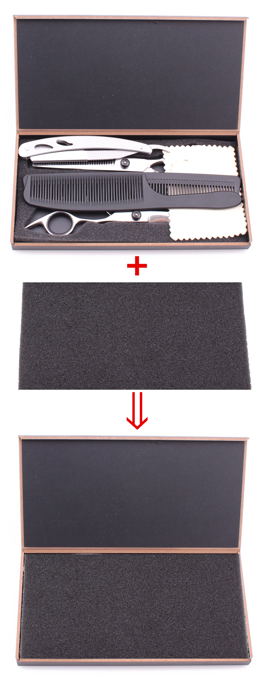100Pcs Wholesale Wooden Case Barber Scissors Bag Barber Boutique Wooden Boxes Styling Tool Kit for Shears Hair Scissors C6901