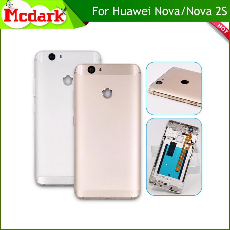 Новая задняя крышка аккумулятора для Huawei nova 2S корпус с объективом камеры и