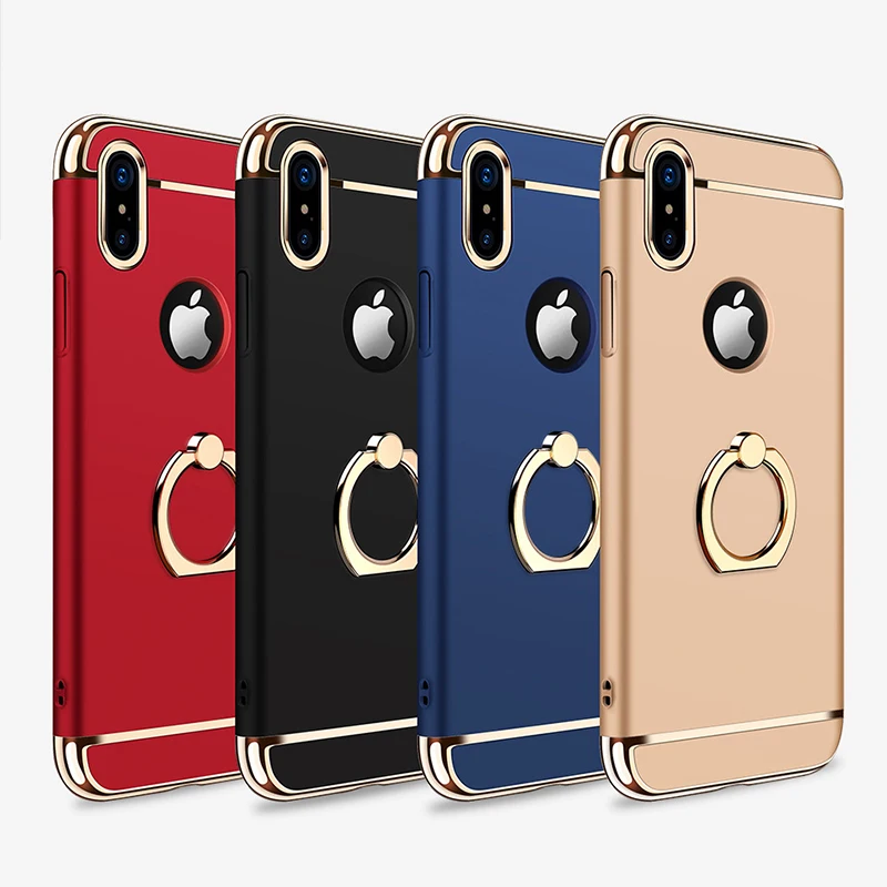 Three-piece splicing mobile copy capinha coque cover case For iPhone XS Xr PC hard shell Max 7 8 Plus F12 |