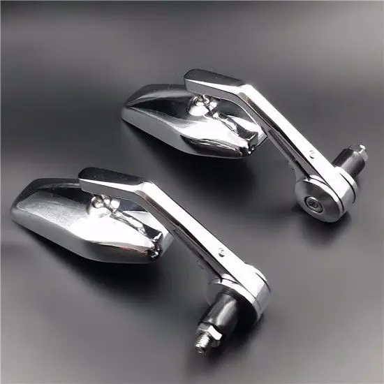 Chrome 7/8&quot 22mm Handlebar End Mirror For Honda Kawasaki Suzuki Yamaha Cafe CB | Автомобили и мотоциклы