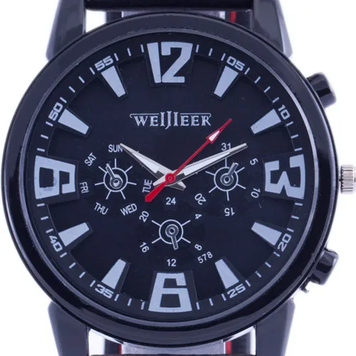 Лучший бренд черный военный пилот Авиатор армейский Стиль Силиконовый ремешок 3D