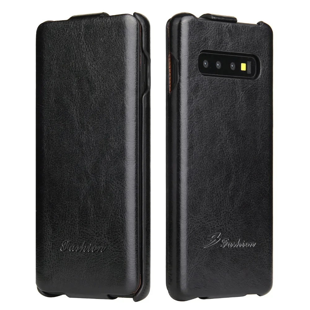 HengLiTai Роскошный кожаный чехол-книжка для samsung Galaxy S10 винтажный брендовый чехол-накладка для samsung S10 вертикальный откидной Чехол для телефона