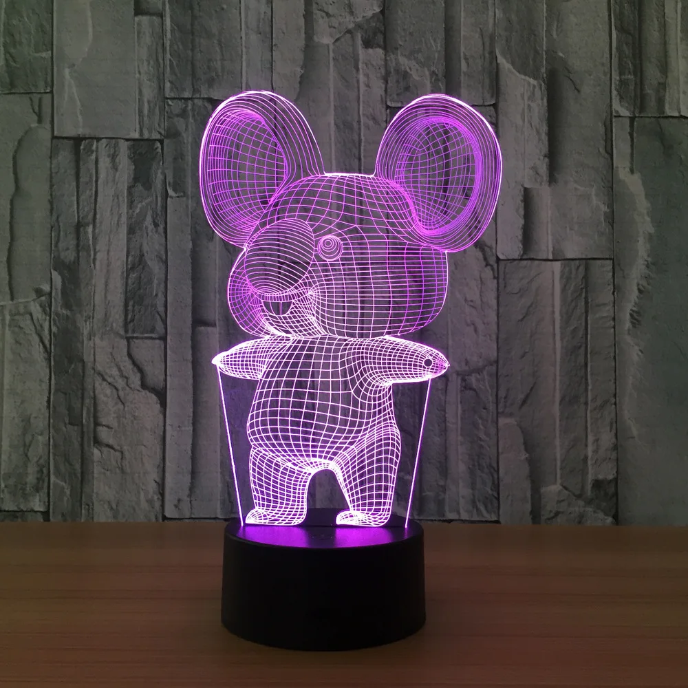 

Lovely Koala 3D Night Light Novelty Visual Animla Bluetooth Speaker Table Lamp for Kids Gift Home Bedroom Decorations