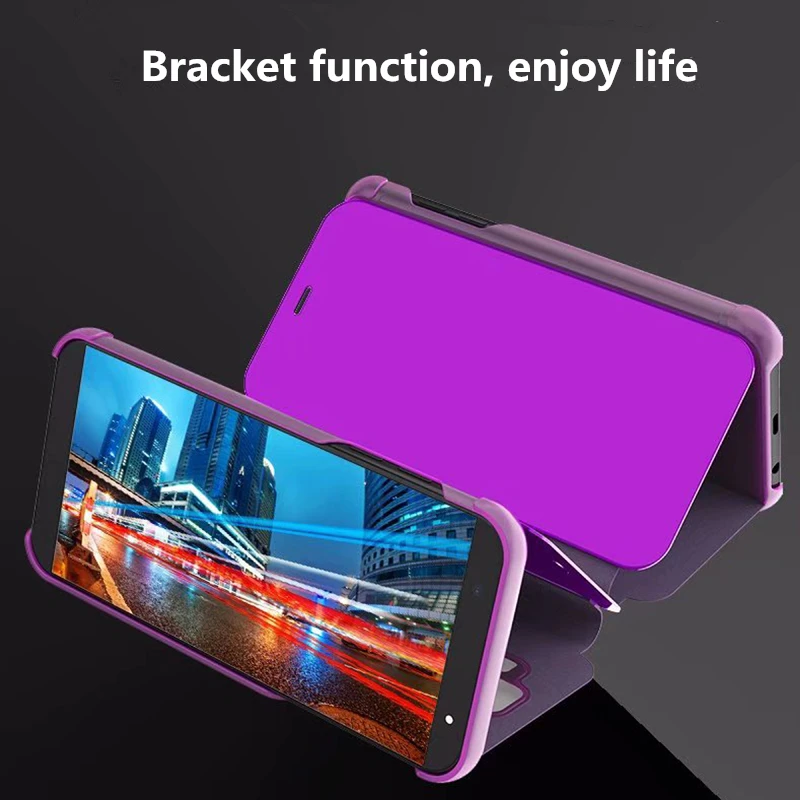 Роскошные защелкивающийся чехол с зеркальным покрытием для samsung galaxy A6 2018 дело