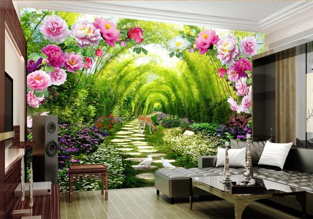 High quality 3d landscape wallpaper for living room bedroom custom bamboo walls | Обустройство дома