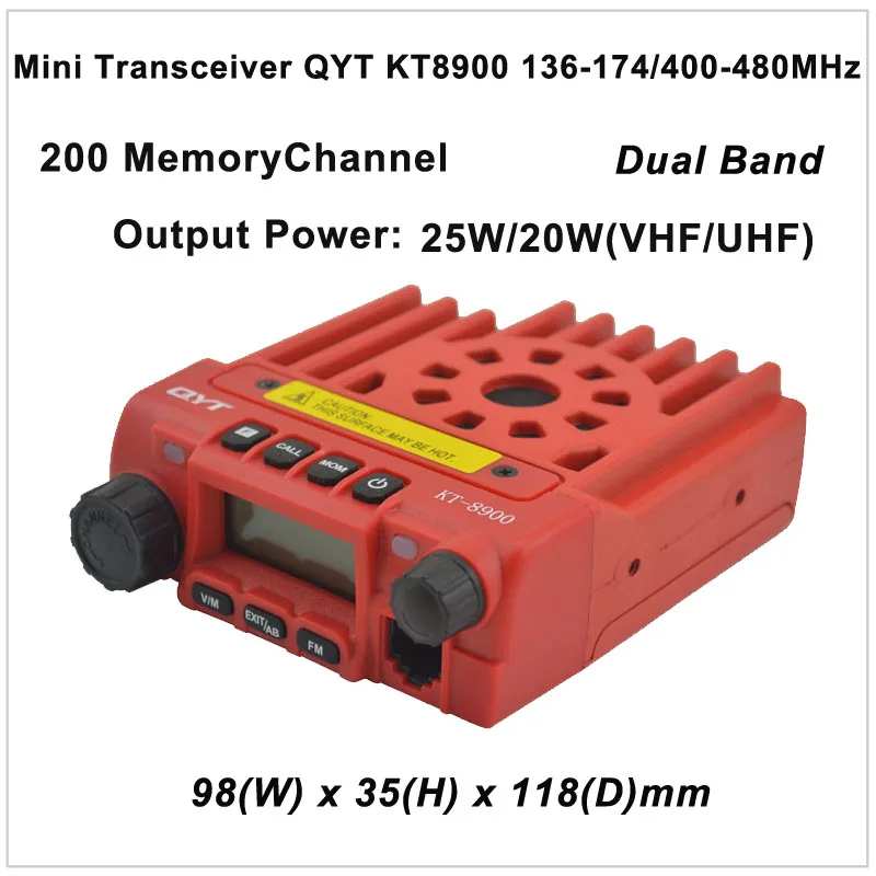 QYT KT 8900 мини приемопередатчик KT8900 136 174/400 480MHz двухстороннее радио двухдиапазонный