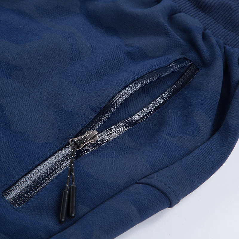 Мужской спортивный костюм с капюшоном свободный Камуфляжный для пробежек и бега