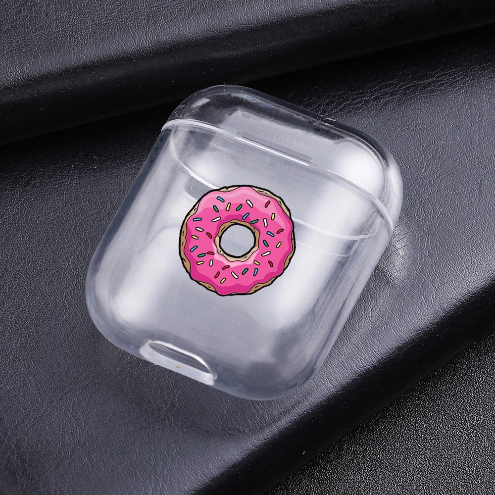 Чехол для наушников с рисунком пончика, Bluetooth, для Apple AirPods 1/2, мягкие силиконовые наушники для зарядки, чехол s для, защитный чехол для AirPods