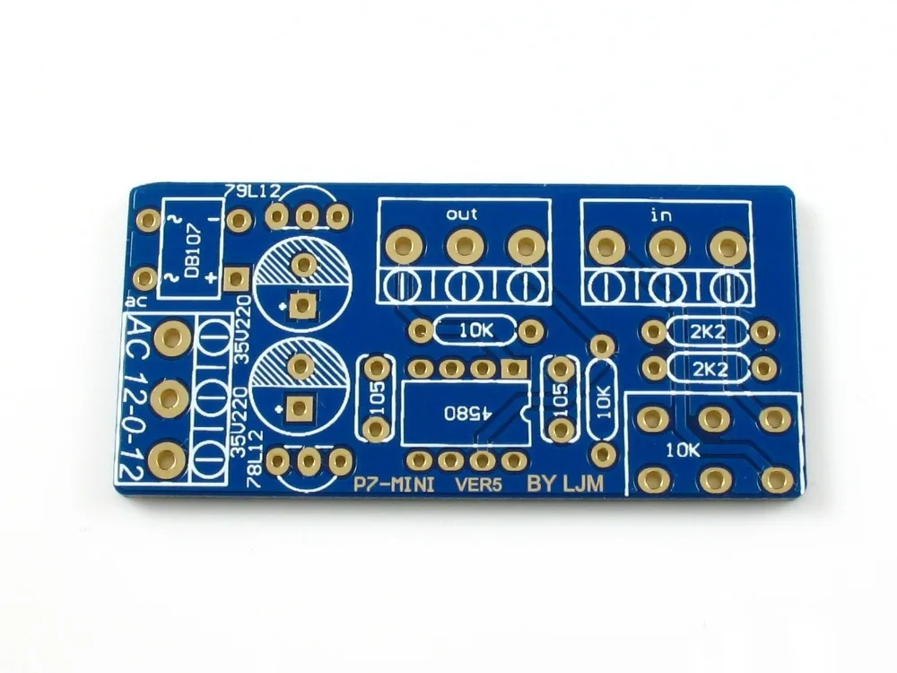 Мини предусилитель P7 готовая плата JRC 4580D Op amp малошумный 4 складной усилитель
