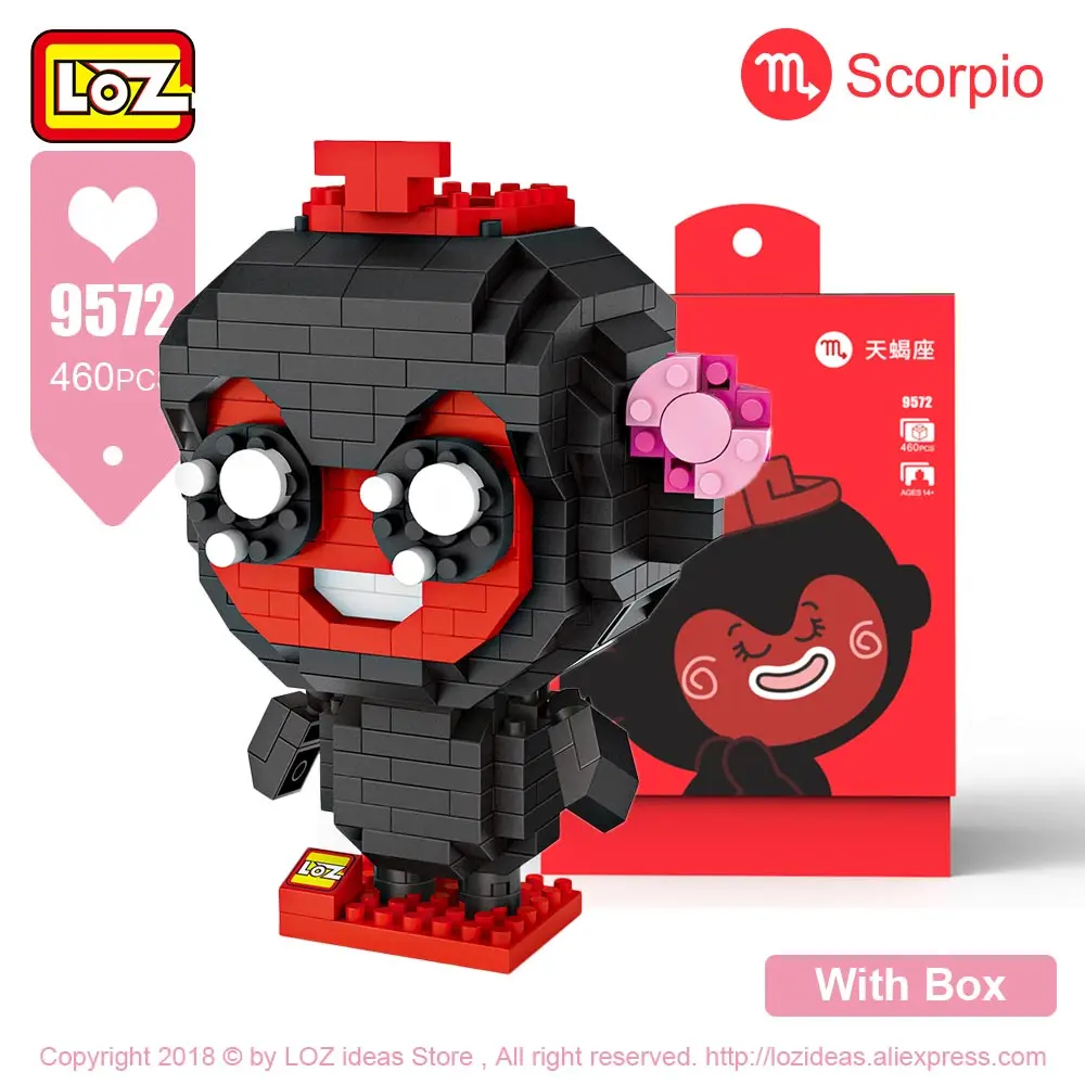 9572 With Box LOZ алмазные блоки Рак милые китайские панды персонажи мультфильмов микро строительные блоки игрушки для детей DIY Кирпичи забавы 9568 - Цвет: 9572 With Box