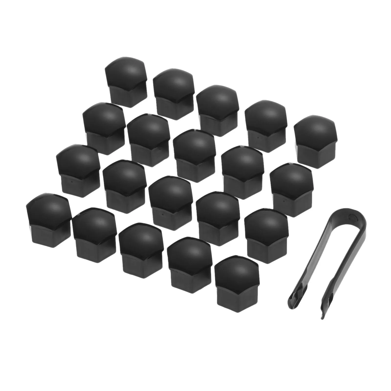 T53 21mm Black 20 шт. колпачки для автомобильных колес 17 19 21 мм колпачки для автомобильных шин+ инструмент для удаления болтов диски специальная защита гнезда защита от пыли автомобильный Стайлинг - Название цвета: T53 21mm Black